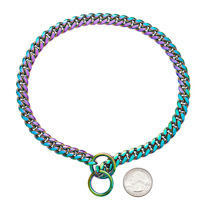 Small And Medium Sized Pet Dog Leash Stainless Steel Encrypted Collar