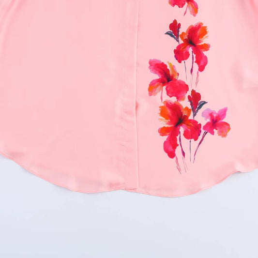 Women's Fashion Printing Lapel Shirt