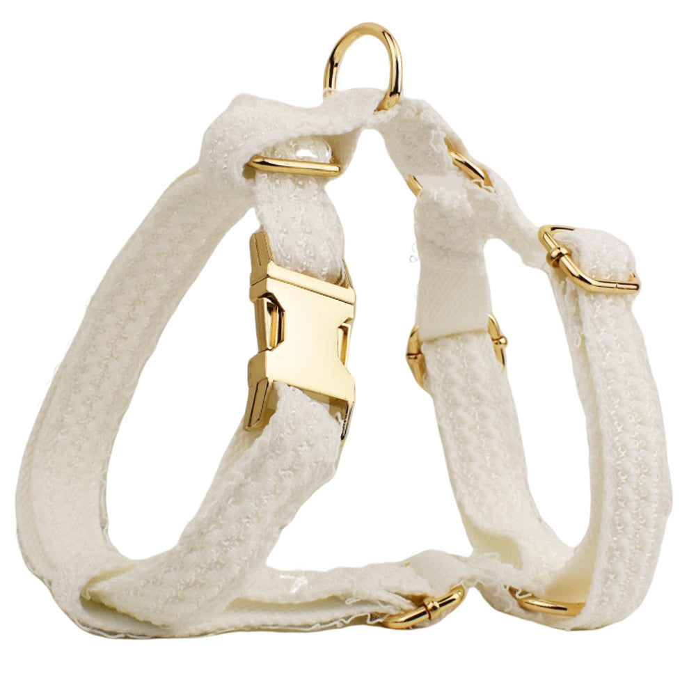 White Lace Pet Vest Dog Collar Dog Wedding Dog Leash