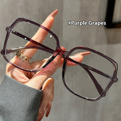 Facial Non-makeup Gadget Black Oversized Glasses With Myopia