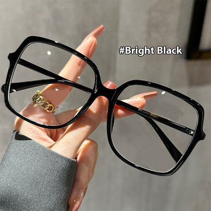 Facial Non-makeup Gadget Black Oversized Glasses With Myopia
