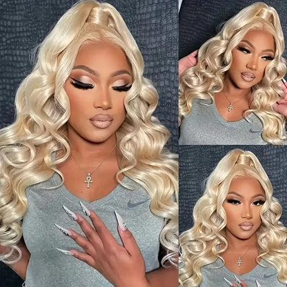 European And American Fashionable Off White Wavy Curly Hair