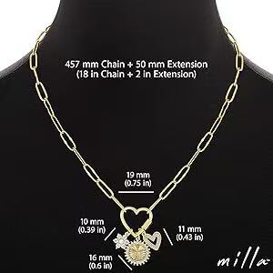 Copper-plated Gold Diamond-studded Starfish Sun Love Necklace
